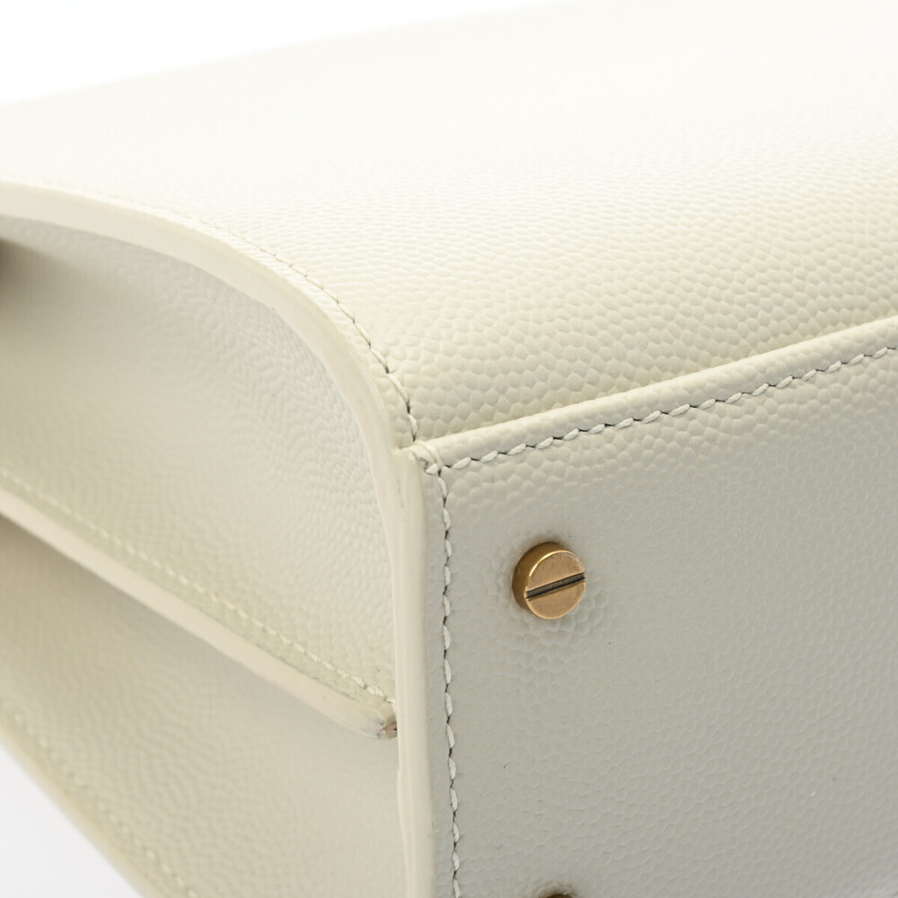 SAINT LAURENT Cassandra Shoulder Bag White Leather - Picture 8 of 11